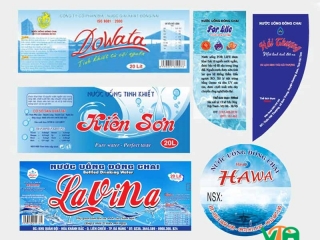In nhãn dán chai nước, đồ uống – chống thấm, bền màu trong môi trường lạnh
