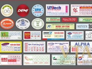 Các loại tem bảo hành được chọn in phổ biến