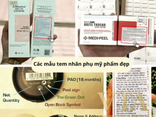 In tem phụ mỹ phẩm nhập khẩu đúng quy định Bộ Y tế