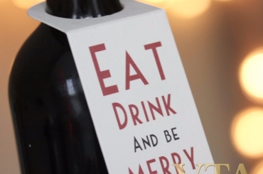 In thẻ treo trên chai rượu 